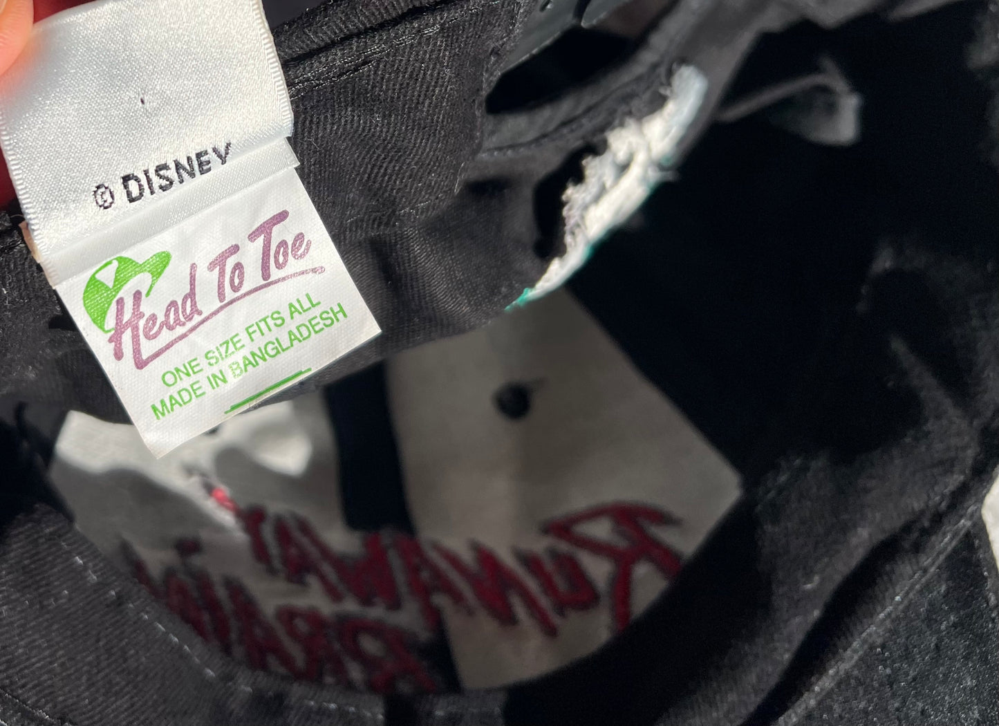 1990s Disney Store Branded Mickey Mouse RUNAWAY BRAIN (Movie) Baseball Cap Hat Snapback Mens Size Cotton