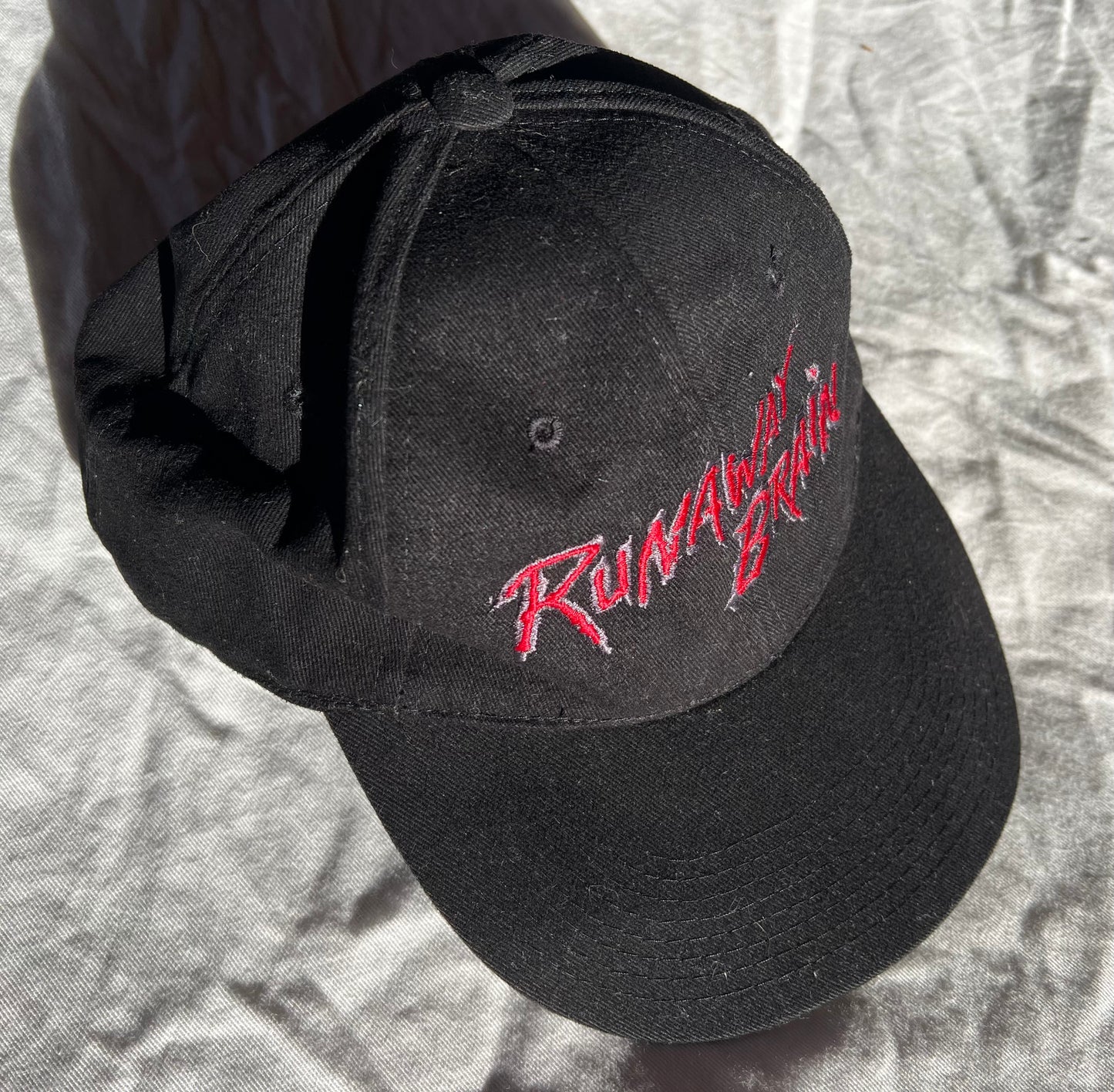 1990s Disney Store Branded Mickey Mouse RUNAWAY BRAIN (Movie) Baseball Cap Hat Snapback Mens Size Cotton